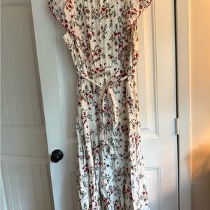 LC Lauren Conrad Floral Cream Maxi Dress